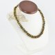 Adults amber necklace polished green
